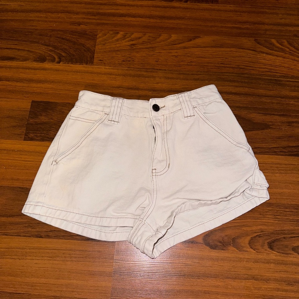 Beige jean shorts
